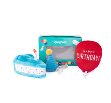 Load image into Gallery viewer, Zippy Paws - Pup Birthday Toy Box Blue
