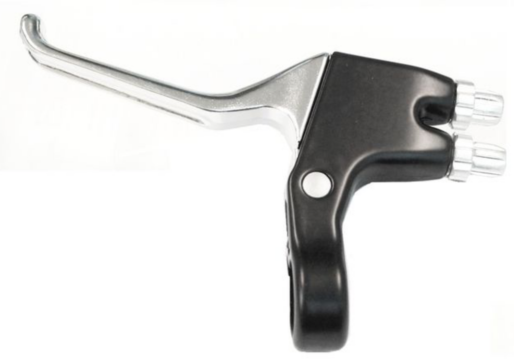 Alloy Dual Cable Left Hand Brake Lever Black/Silver