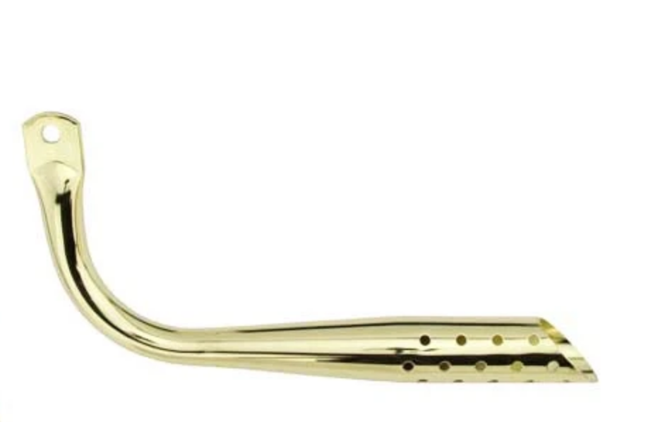 Oblique Muffler with Holes Gold