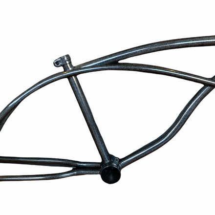 20" Bicycle Frame in Gloss Black with Rainbow Stardust Sparkle Powder Coated
