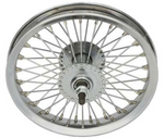 12" 52 Spoke Wheel Set Chrome with White Wall Tyres Complete