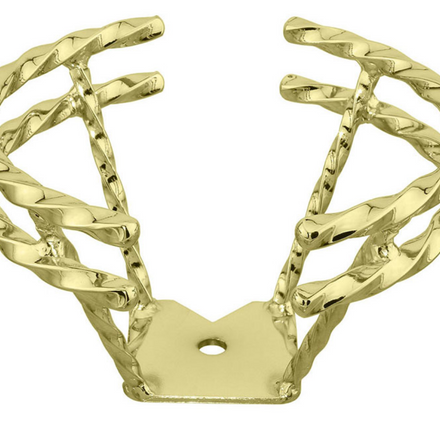 Half Double Twisted Straight Steering Wheel Gold