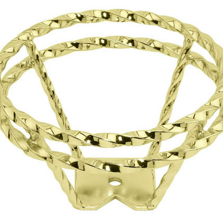 Full Double Twisted Straight Steering Wheel Gold