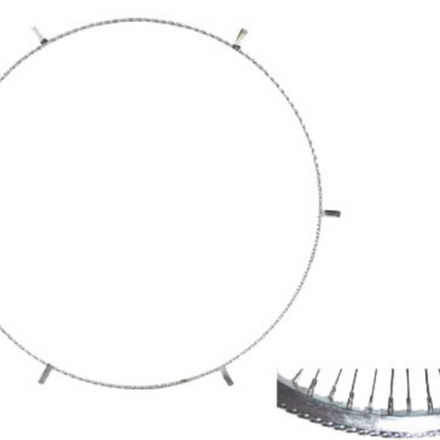 16" Lowrider Square Twisted Wheel Trim Chrome