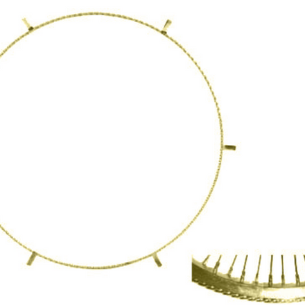 20" Lowrider Square Twisted Wheel Trim Gold