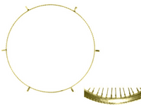 20" Lowrider Square Twisted Wheel Trim Gold