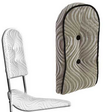 Load image into Gallery viewer, Sissy Bar Back Cushion Velour Silver
