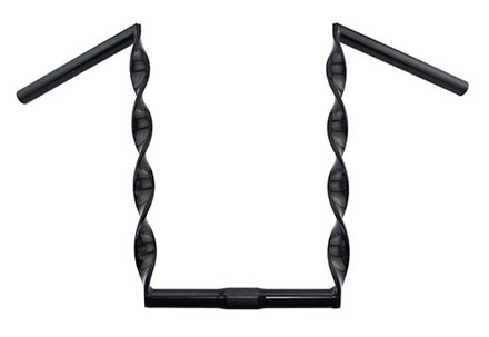 Flat Twisted Handlebar 15" Black