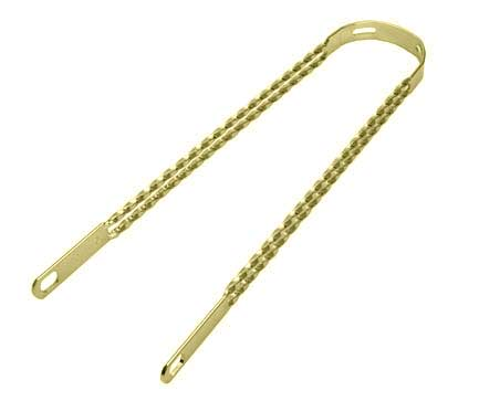 20" Double Square Twisted Fender Brace Gold