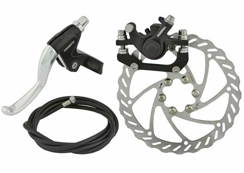 Diskette Front Brake Set Black and Chrome