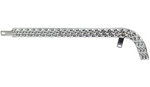 26" Lowrider Triple Square Twisted Chain Guard Chrome