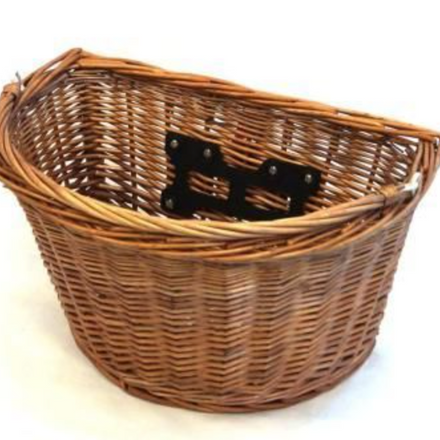 Basket - Front Wicker, D Shape with Quick Release