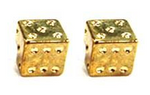 Dice Valve Caps Gold