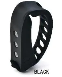 Silicone 3x RED LED Light with USB Recharge in Black