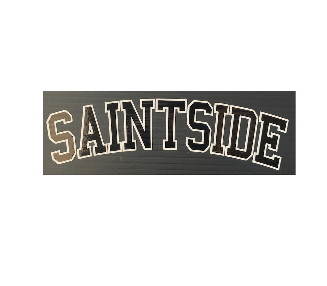 Saint Side - Collegiate White Outline Vinyl Sticker