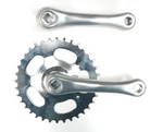 3 Piece Crank 36T, Tapered Axle, 127mm Length