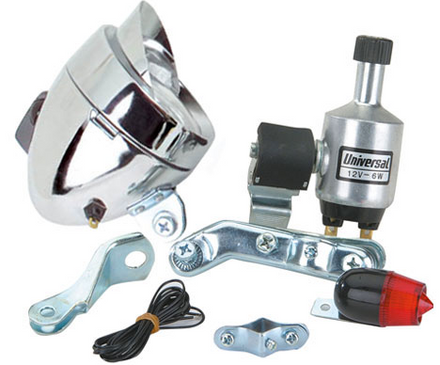 Generator Bullet Light Set Chrome with visor