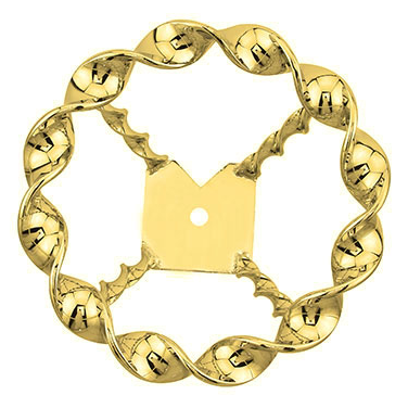 Full Flat Twisted Straight Steering Wheel Gold