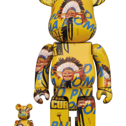 Medicom Toy BE@RBRICK - Andy Warhol x Jean Michel Basquiat #3 100% & 400% Bearbrick