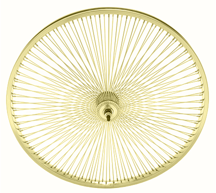 26" 144 Spoke Front Wheel Gold