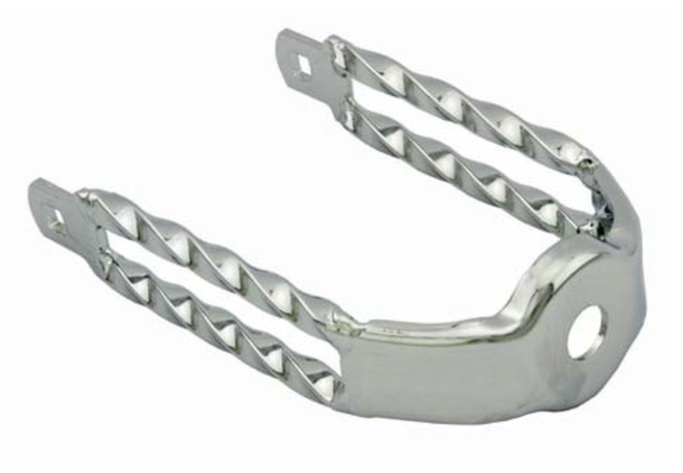 Spring Fork Double Square Twisted Crown Chrome