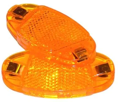 Oval Wheel Reflector Orange