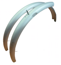 Load image into Gallery viewer, 26&quot; Mudguard Set Front and Rear Alloy with Dull Silver Look Polish
