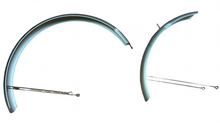 Load image into Gallery viewer, 26&quot; Mudguard Set Front and Rear Alloy with Dull Silver Look Polish
