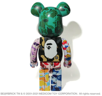 Bearbrick x BAPE 28th Anniversary Camo #4 1000% A Bathing Ape 