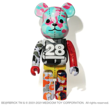 Bearbrick x BAPE 28th Anniversary Camo #3 1000% A Bathing Ape