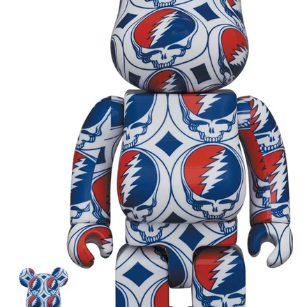 Medicom Toy BE@RBRICK - Grateful Dead "Steal Your Face" 100% & 400% Bearbrick