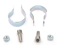 Clamp Set for Mounting Hardware to Down Tube, 30mm Steel, Versatile