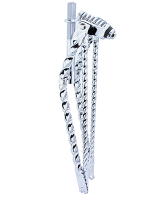 26" Classic Square Twisted Spring Fork With Square Twisted Bars Chrome