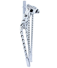 26" Classic Square Twisted Spring Fork With Square Twisted Bars Chrome