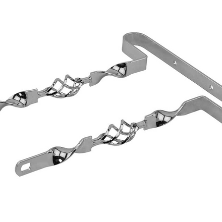 20" Lowrider Bumper for Front or Rear, Flat Cage Twist Chrome