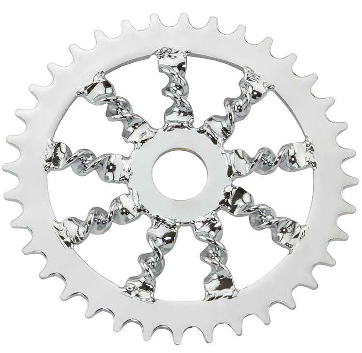 36T Flat Twist Chainring Chrome