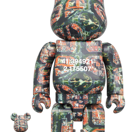 Medicom Toy BE@RBRICK - Benjamin Grant "OVERVIEW" BARCELONA 100% & 400% Bearbrick