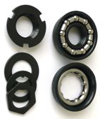 Bottom Bracket Set 1 Piece Crank - American Type Loose BB Set Black