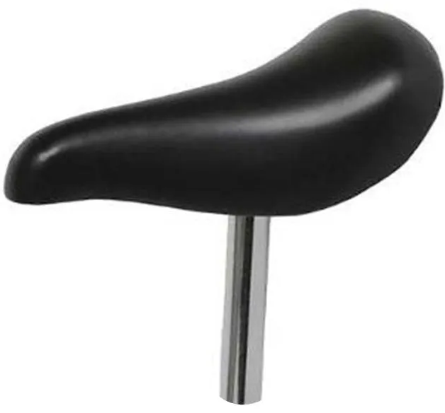 Small Saddle Black with Built In Chrome Seat Post 22.2mm