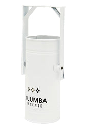 Kuumba International - Metal Can Incense Burner White Regular