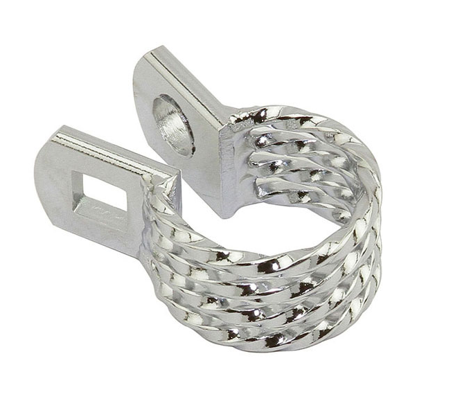 Lowrider Twisted Seatpost Clamp Outer 25.4mm Diameter 600 Chrome