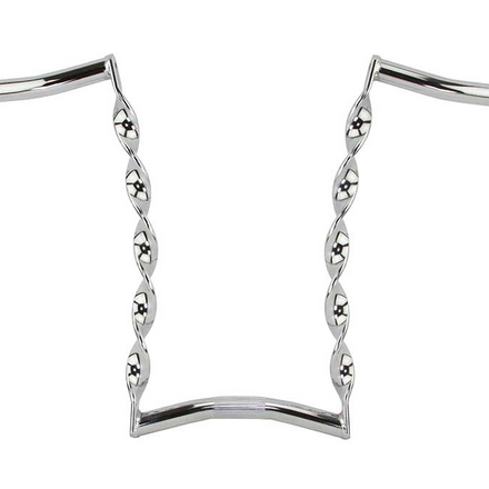 15" Vintage Style Lowrider Flat Twisted Curved Handlebar Chrome 22.2mm