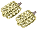 Double Square Twist Pedals 1/2" Gold
