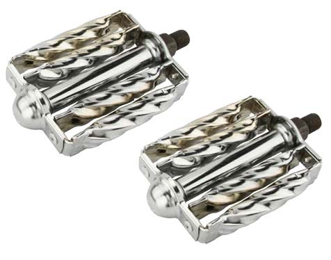 lowrider bicycle pedals Double Square Twisted Round 1/2 Vintage Lowrider Twisted Pedals 1/2"