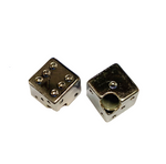 Dice Corner Thread Valve Caps Chrome