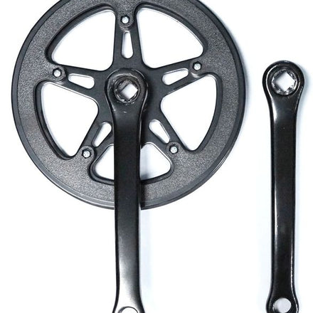 Chainwheel Crank Set 40T 170mm Black with Plastic Guard