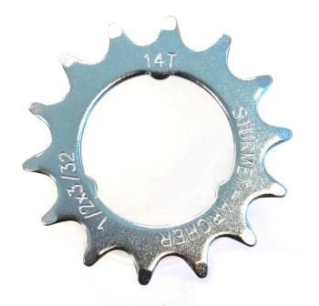 Cog 3-Spline 14T Sturmey Archer Chrome, Flat type Coaster Sprocket