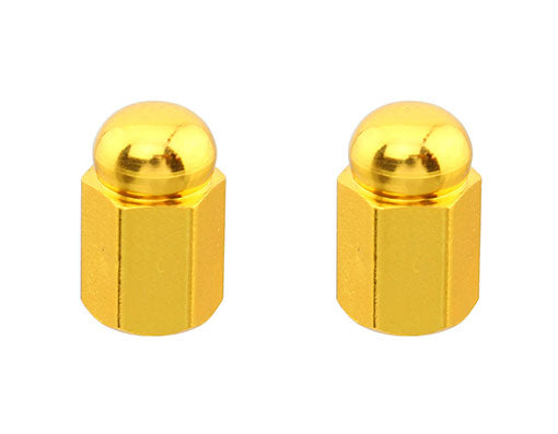 Hex Dome Nut Valve Caps Gold