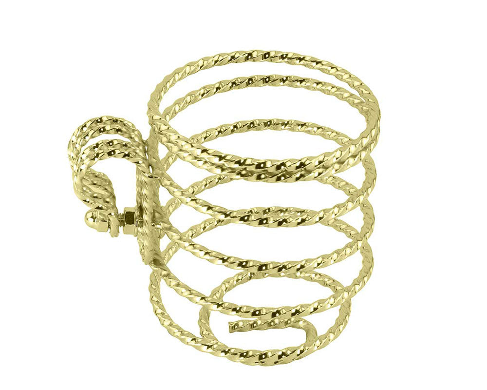 Square Twisted Cup Holder Gold