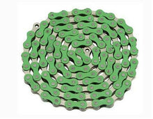 Load image into Gallery viewer, Yaban Bicycle Chain Single Speed 1/2&quot; x 1/8&quot; x 112L Green Silver
